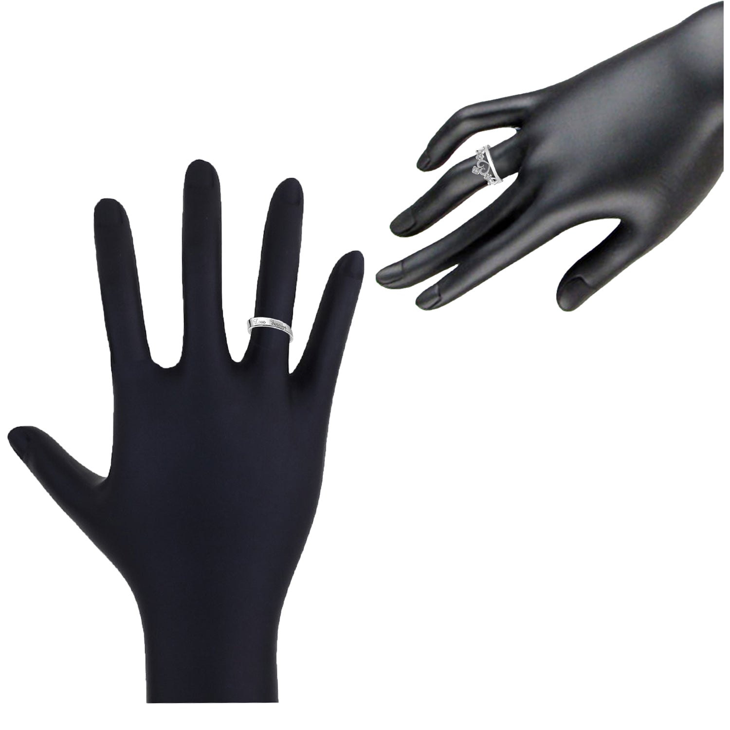 Couple Ring Set With Crystal