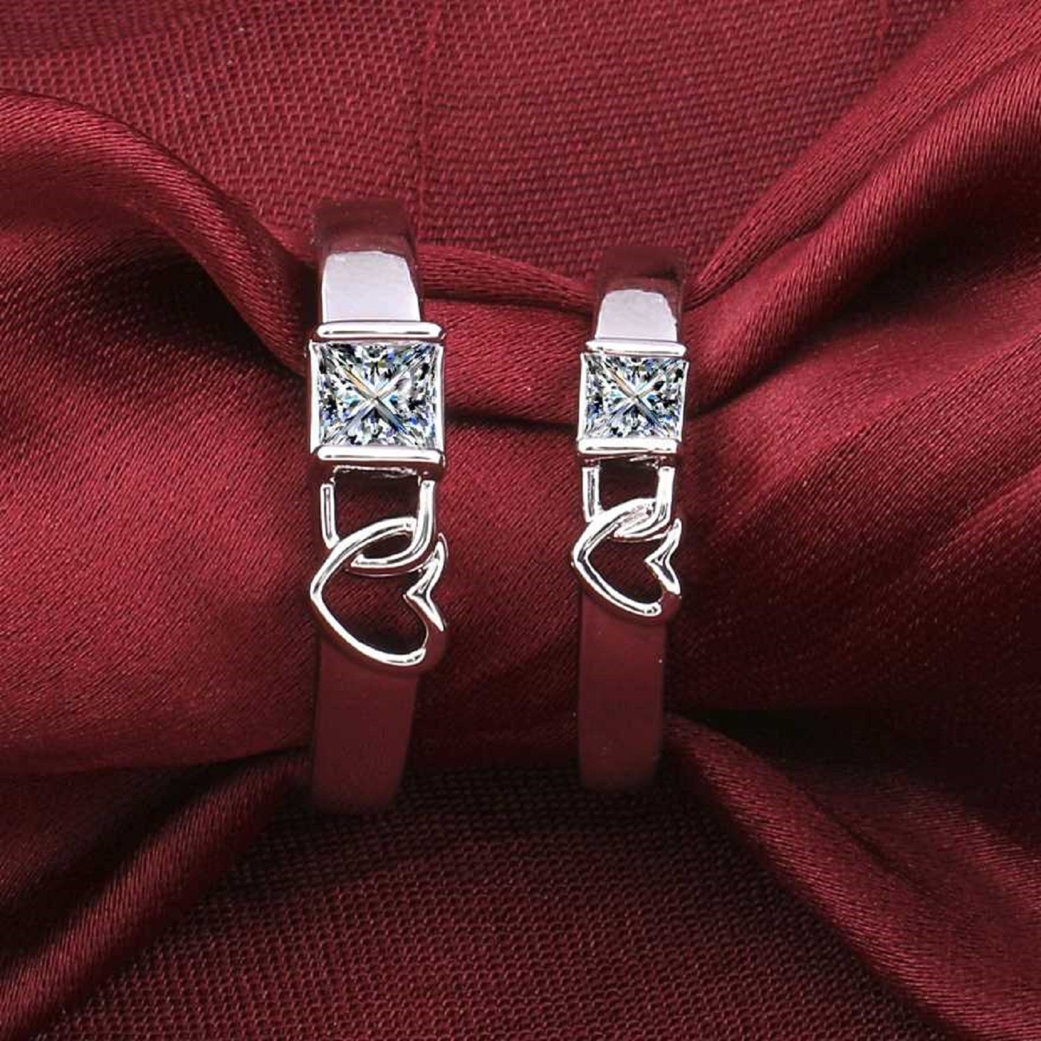 Lock Heart Proposal Adjustable Couple Ring