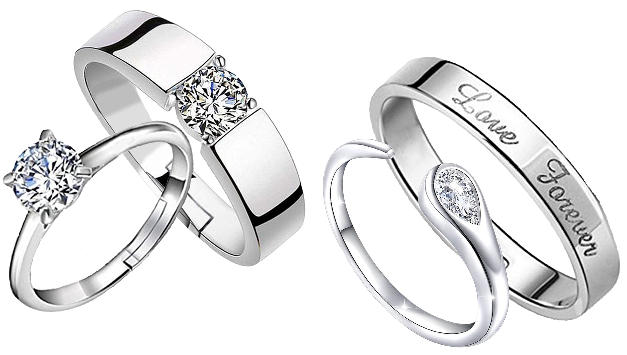 Combo of Proposal Adjustable Couple Ring