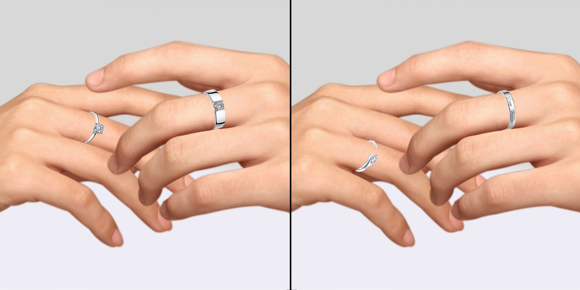 Combo of Proposal Adjustable Couple Ring