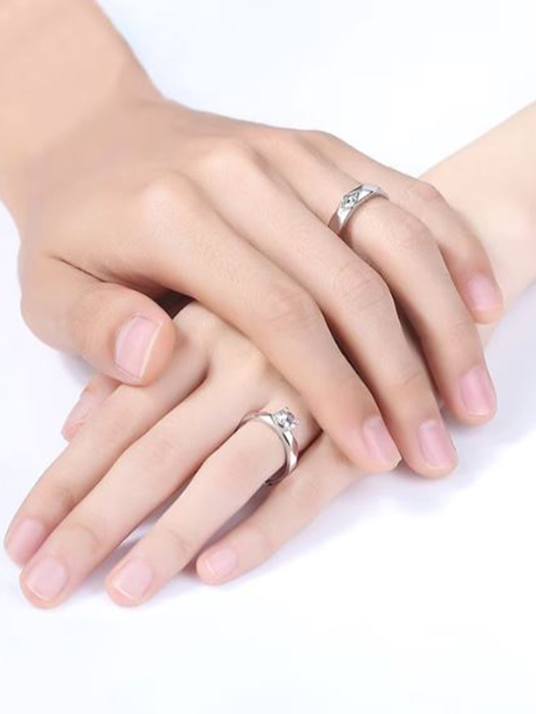 Her King and His Queen Adjustable Couple Finger Ring