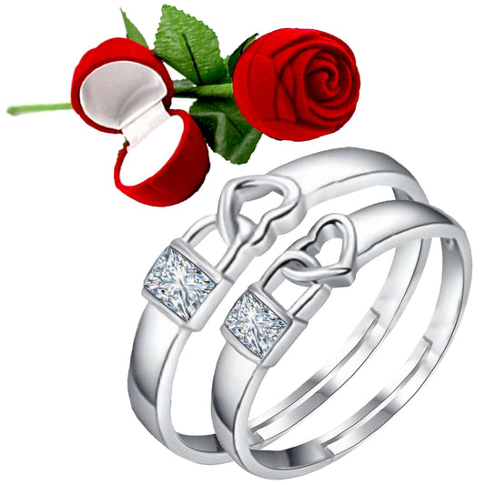 'Lock Heart Proposal Adjustable Couple Ring