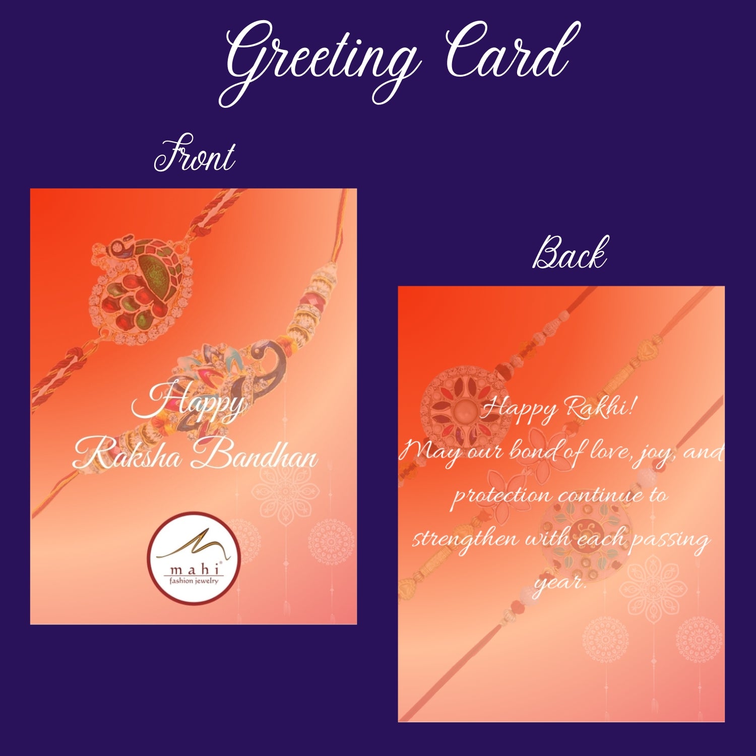 Bhai & Engraved Rakhi Combo Set of 2