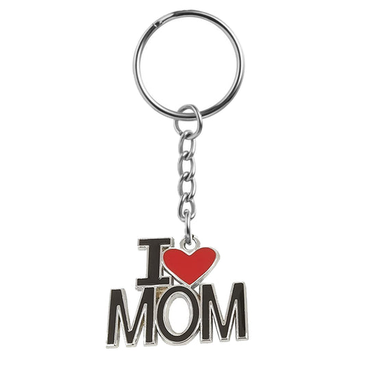 I Love Mom Keychain