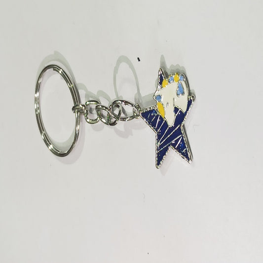 Star and Unicorn Meenakari Keychain