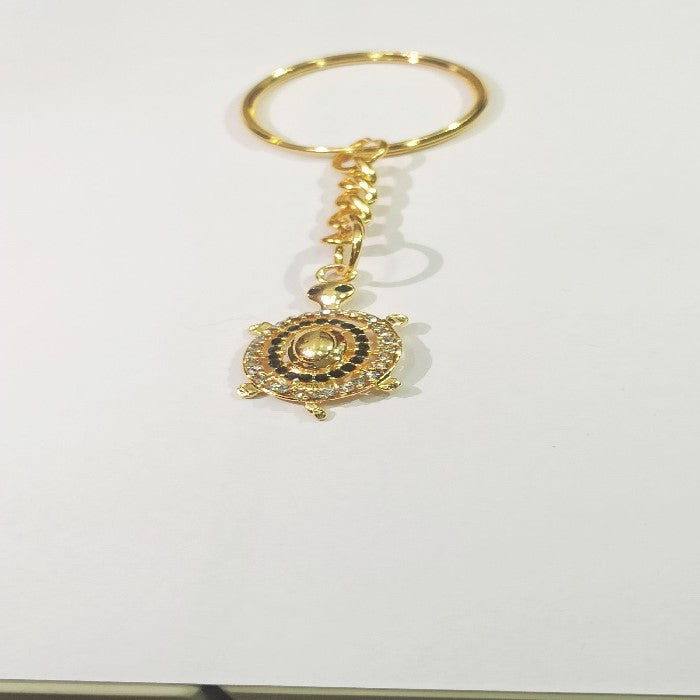 Mahi Alloy and Crystal Tortoise Keychain for Women.