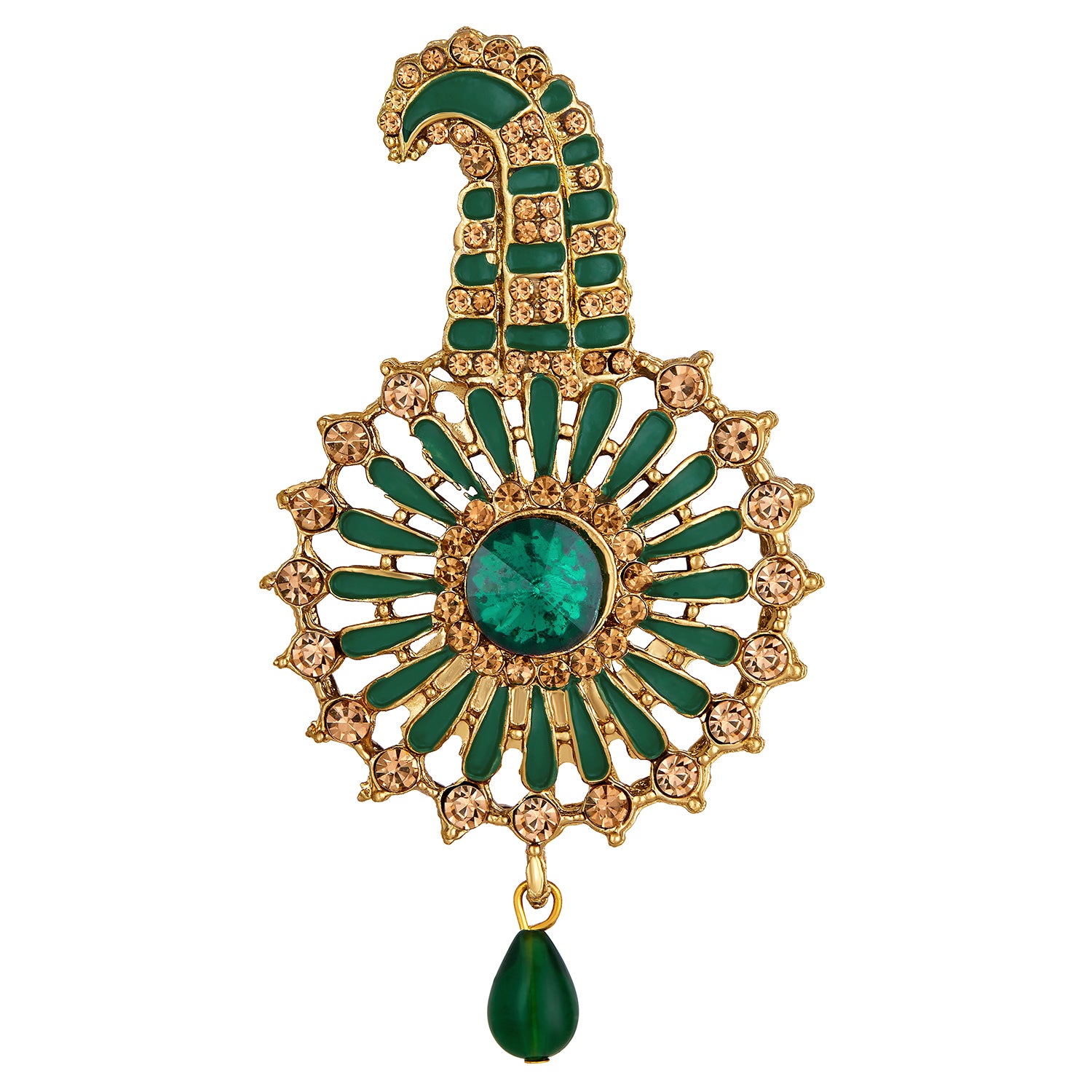 Meena Enamel Perfect Safa Kalangi Brooch for Men