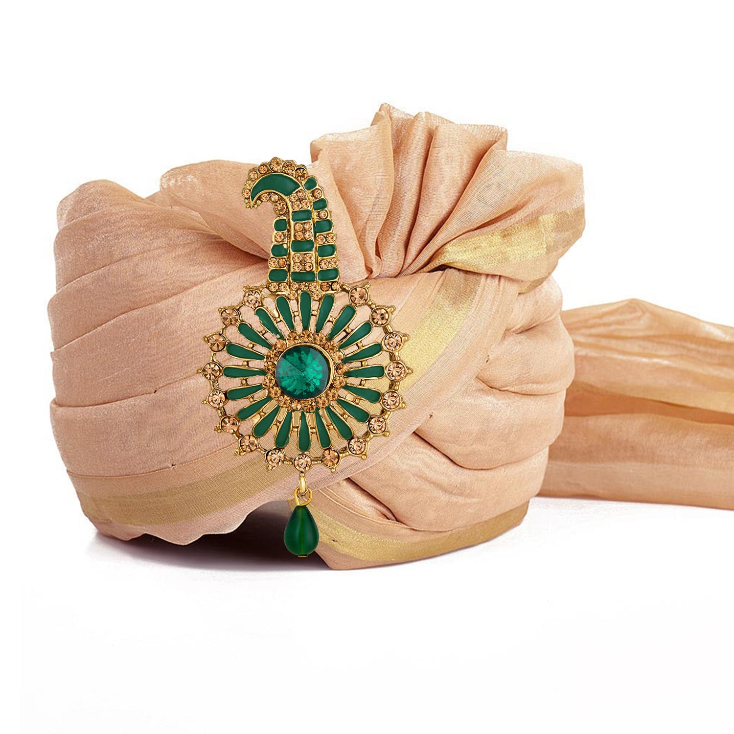 Meena Enamel Perfect Safa Kalangi Brooch for Men