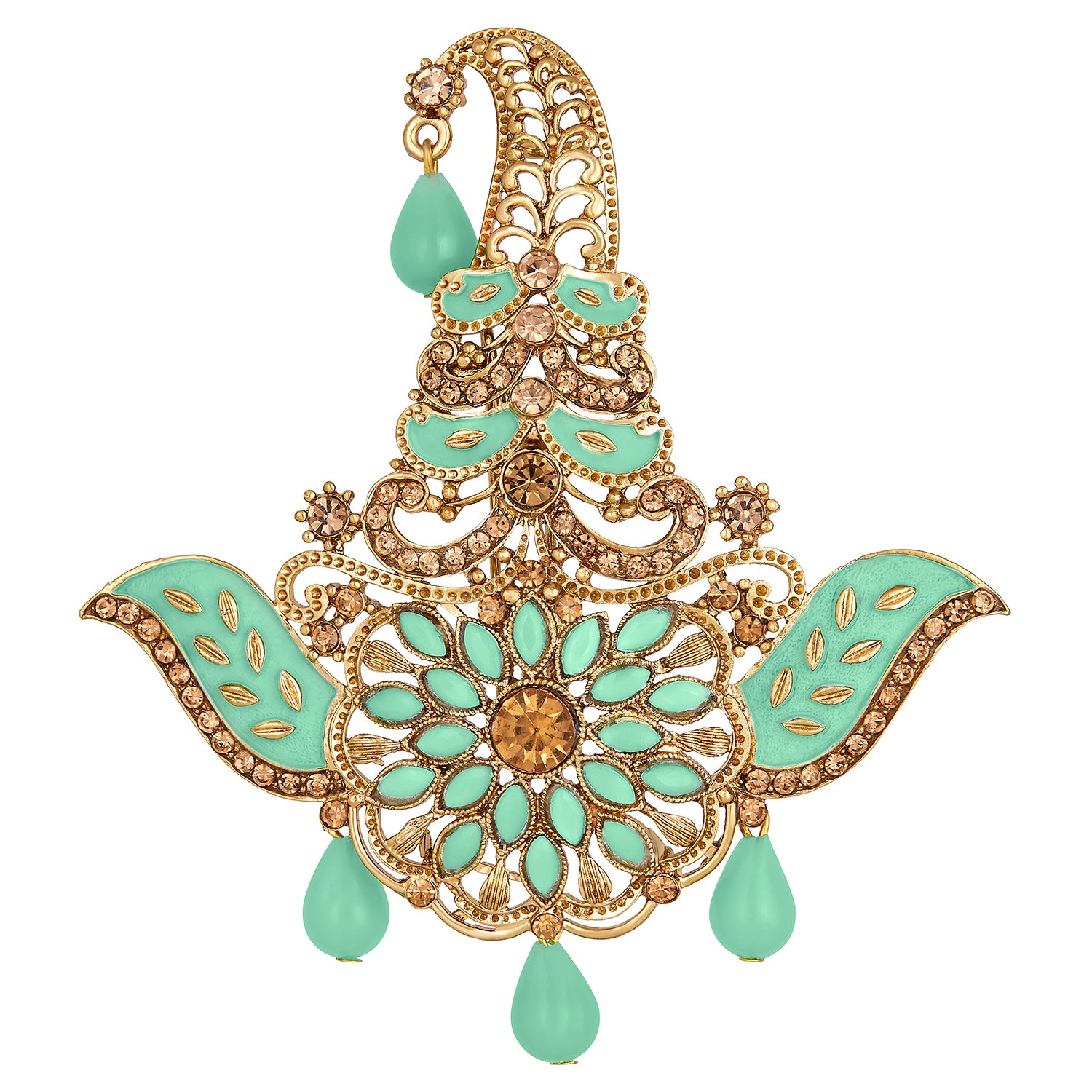 Meena Enamel Perfect Safa Kalangi Brooch for Men