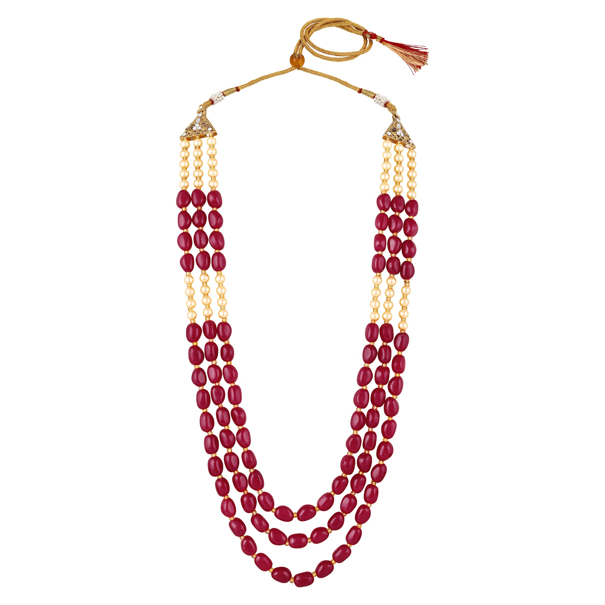 Three Layer Green Maharaj Haar / Groom Kantha