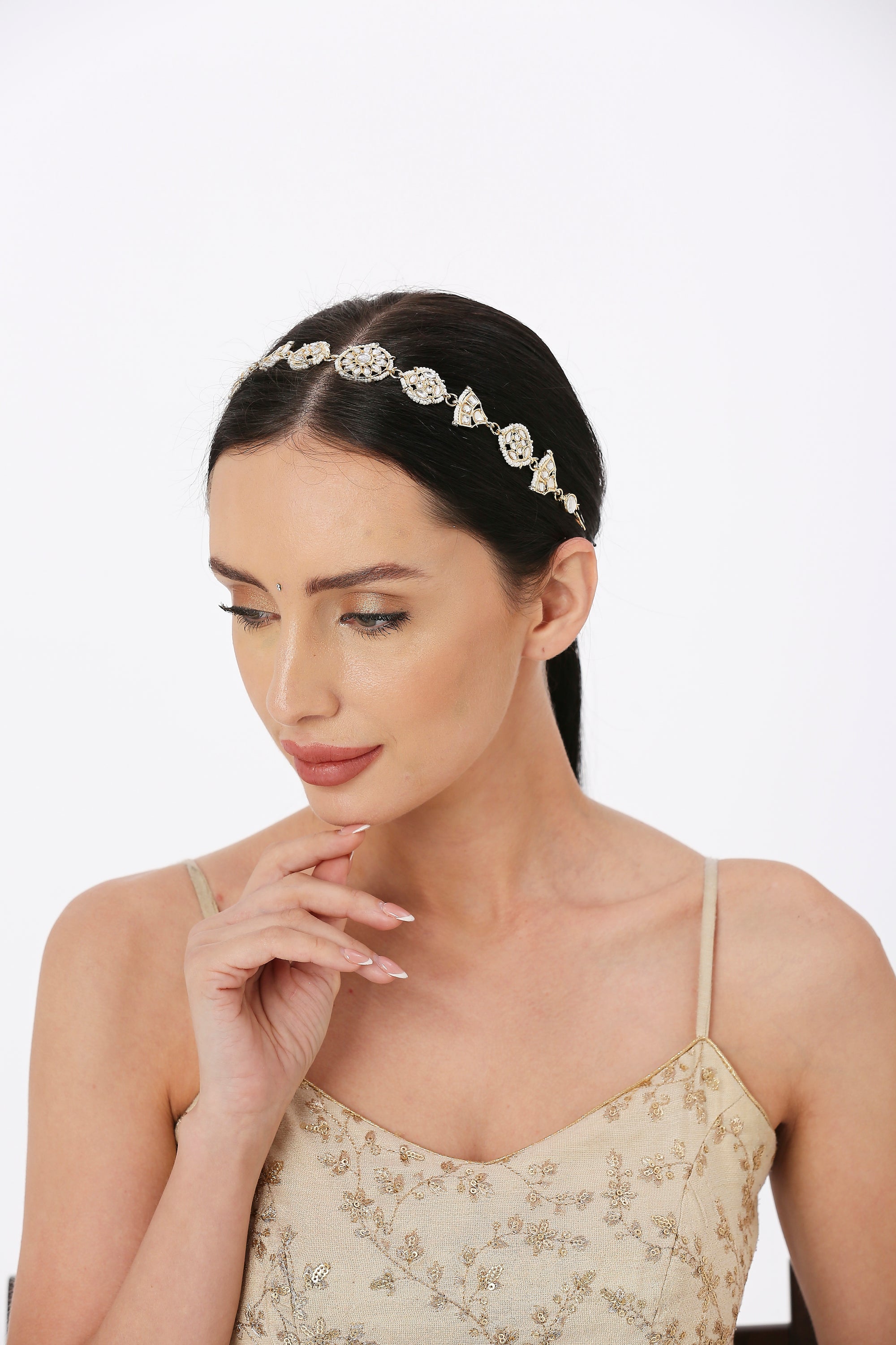 Kundan Stone Traditional Head Chain