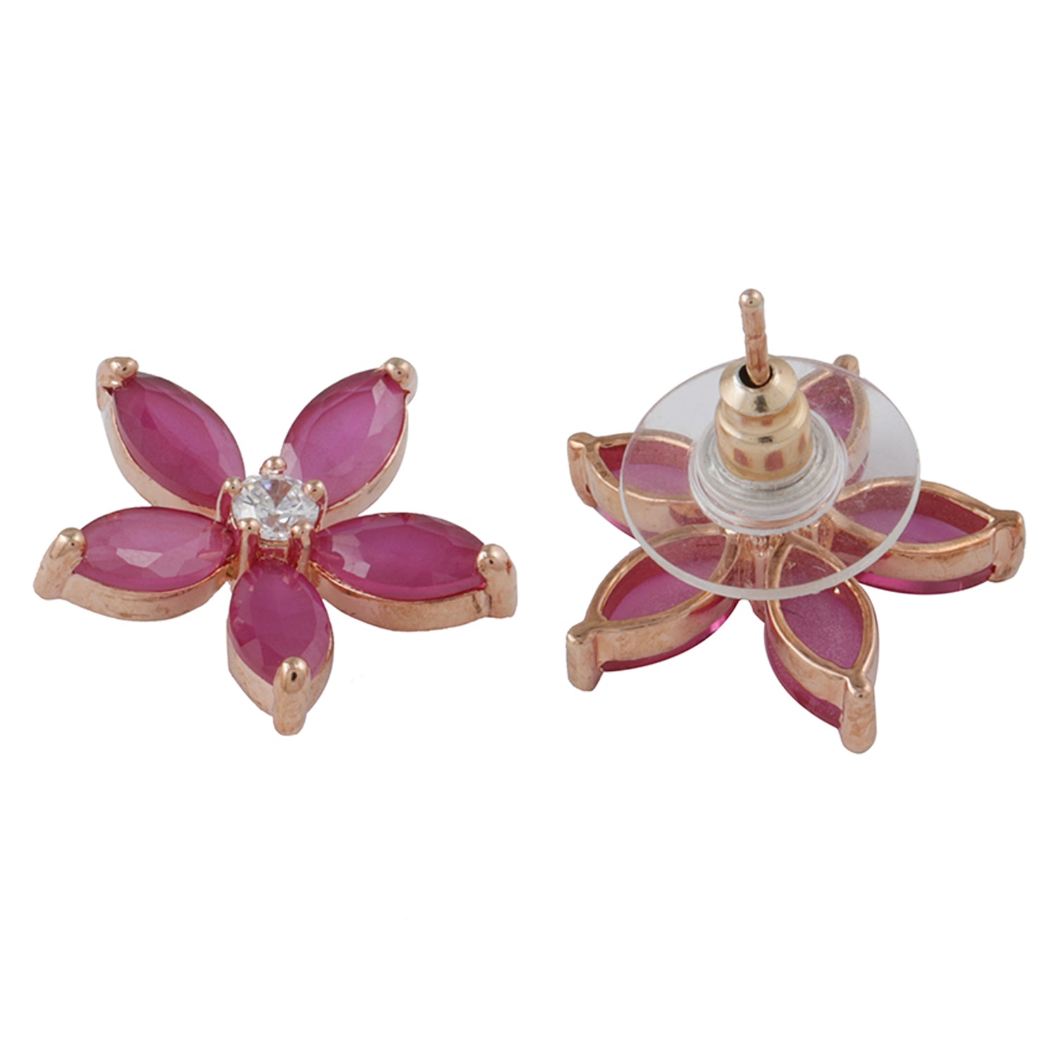 Floral inspired Ruby Pendant set