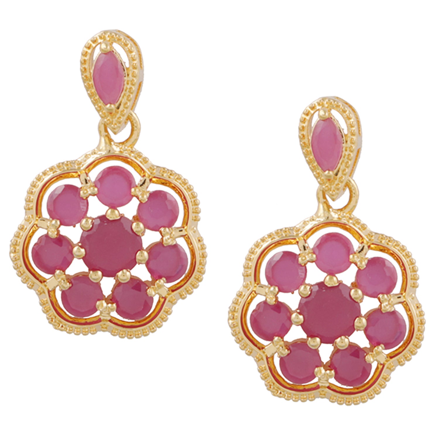 Ethnic Designer Ruby Pendant set