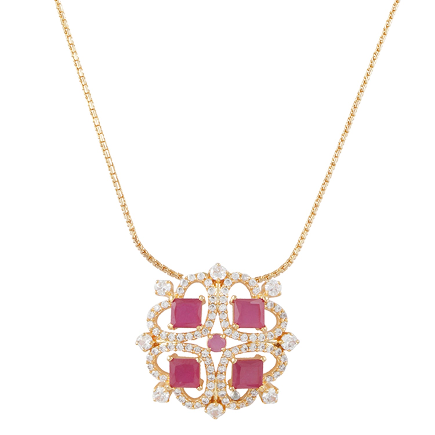 Ruby Love Ethnic Pendant set