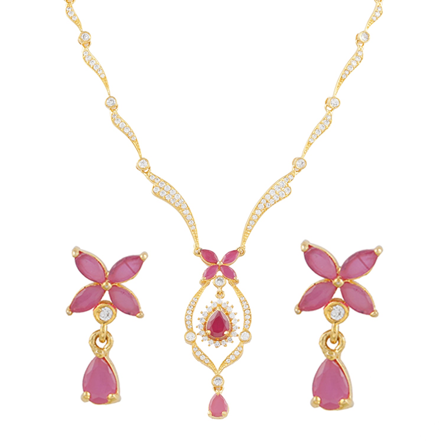 Mesmerising Ruby Designer Necklace set