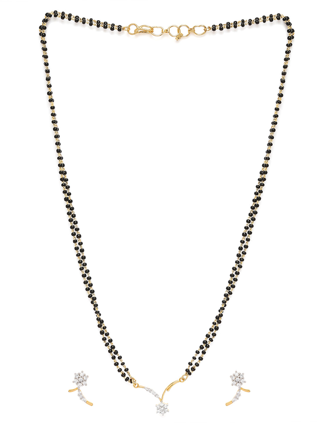 Brilliant Bright Bunch Tanmaniya Chain Mangalsutra Set with Cubic Zirconia