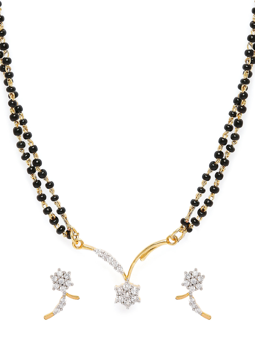 Brilliant Bright Bunch Tanmaniya Chain Mangalsutra Set with Cubic Zirconia