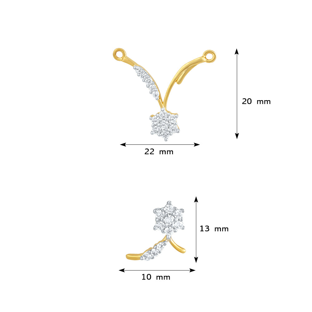 Brilliant Bright Bunch Tanmaniya Chain Mangalsutra Set with Cubic Zirconia