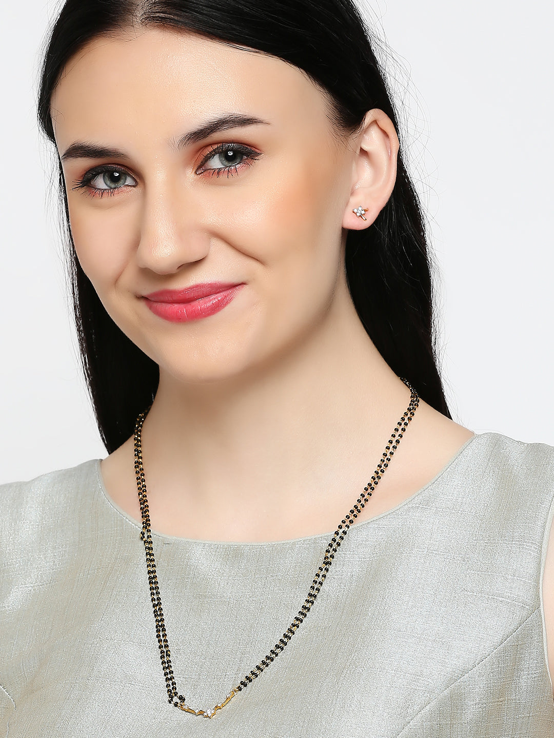 Brilliant Bright Bunch Tanmaniya Chain Mangalsutra Set with Cubic Zirconia