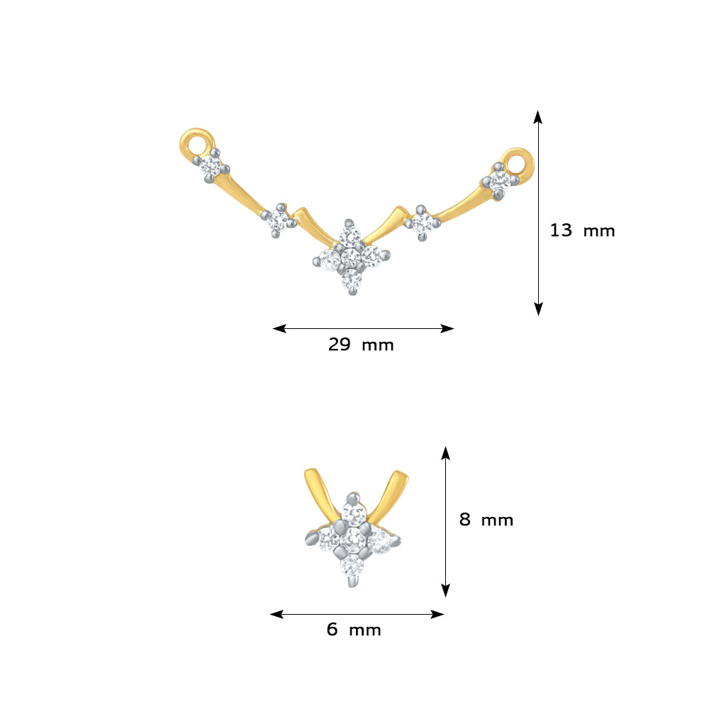 Brilliant Bright Bunch Tanmaniya Chain Mangalsutra Set with Cubic Zirconia