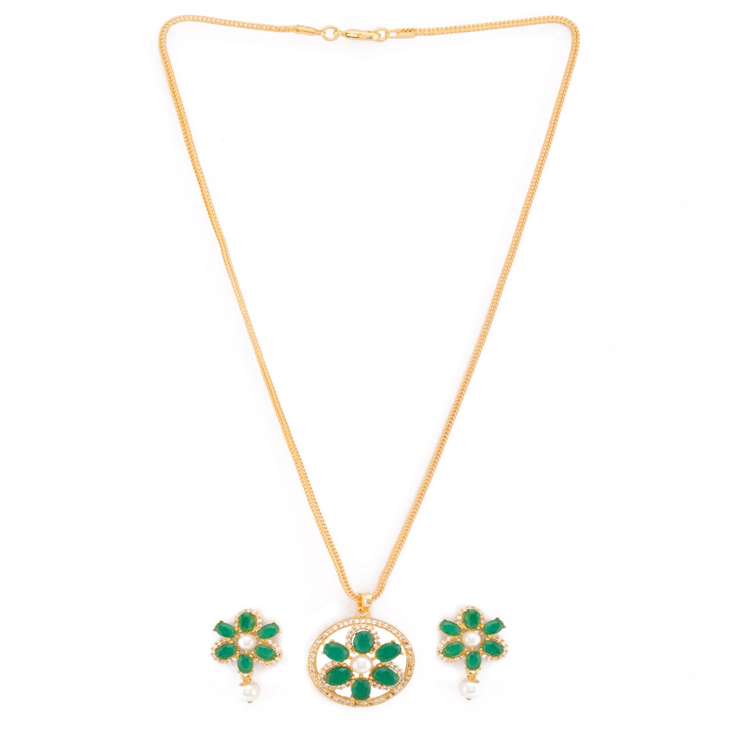 Elegant Floral Designer Pendant set