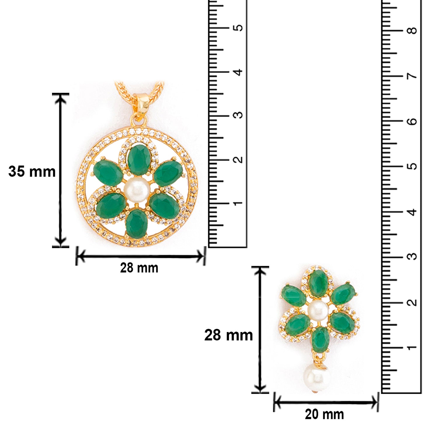 Elegant Floral Designer Pendant set