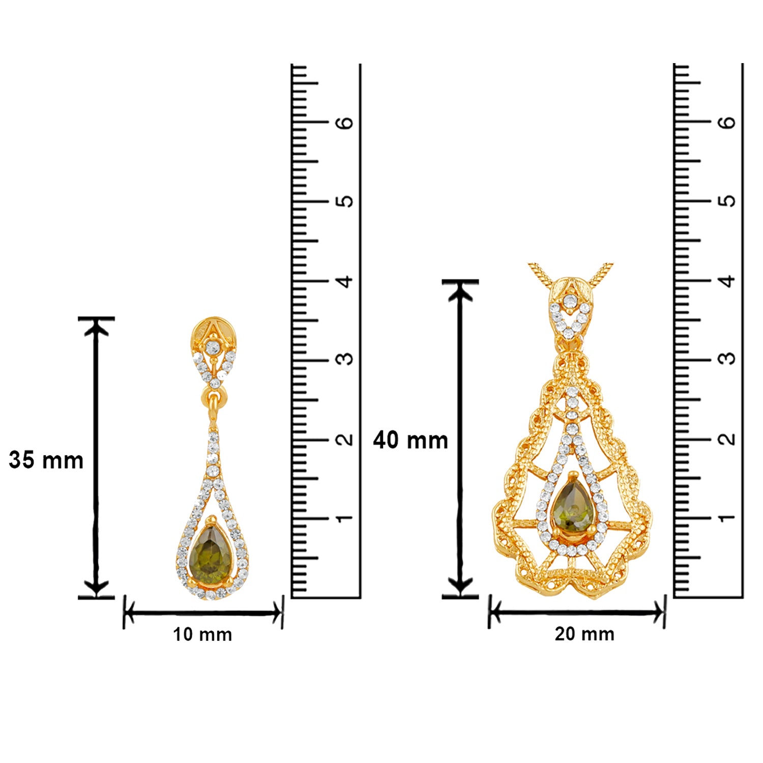 Ethnic Desiger CZ Pendant set