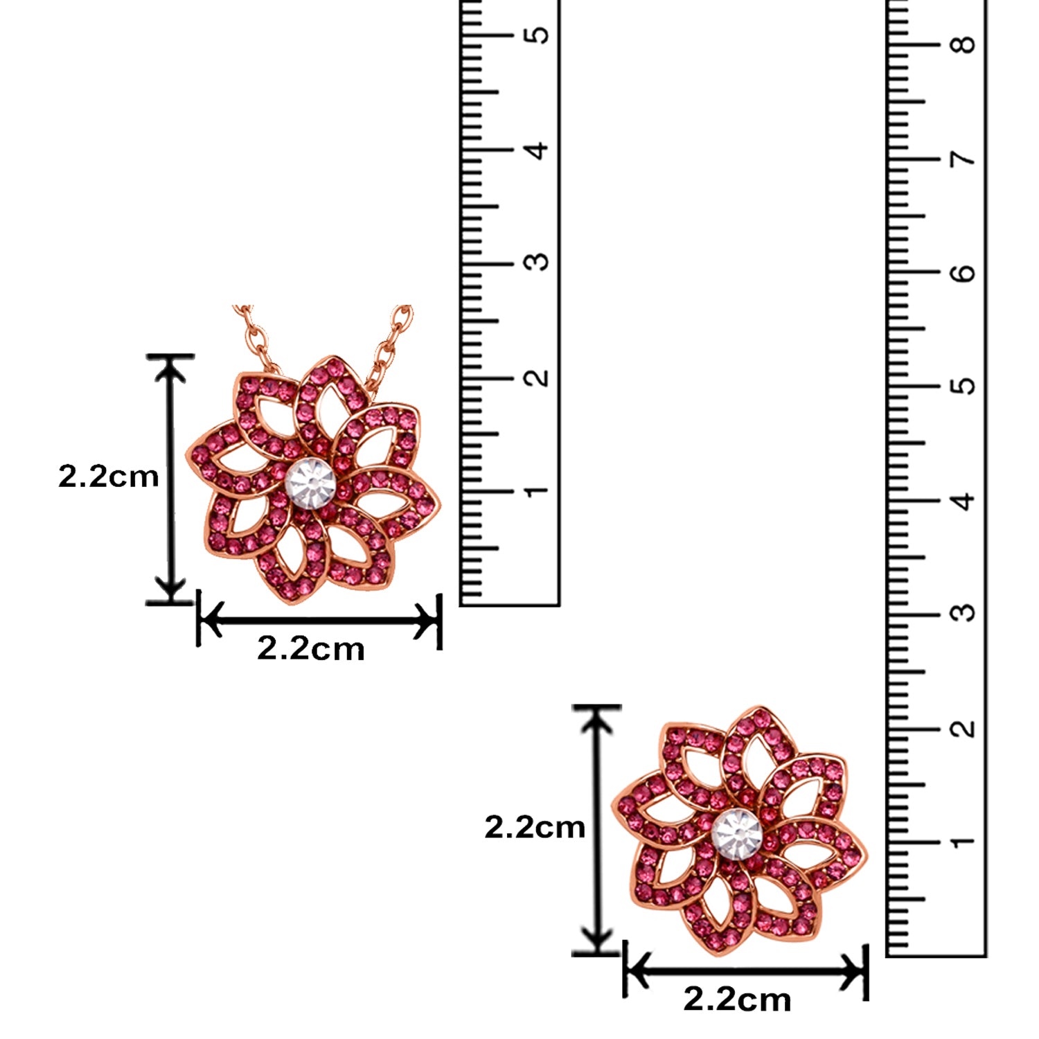 Classic Floral Love Pendant Set