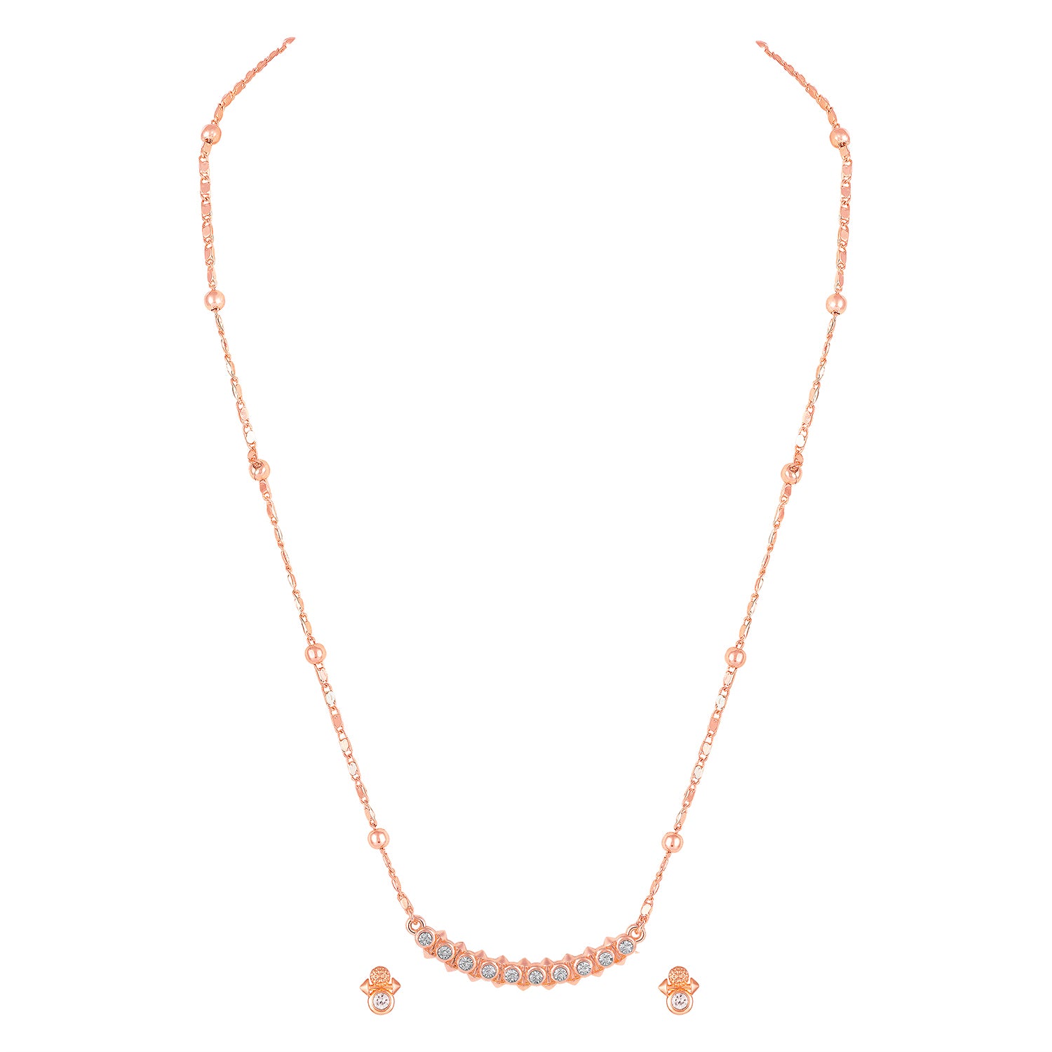 Dual Side Spikes Pendant Set