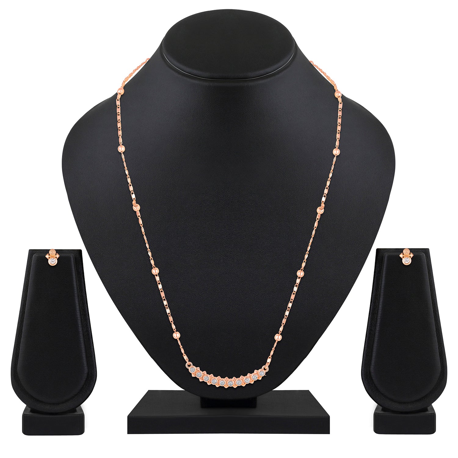 Dual Side Spikes Pendant Set