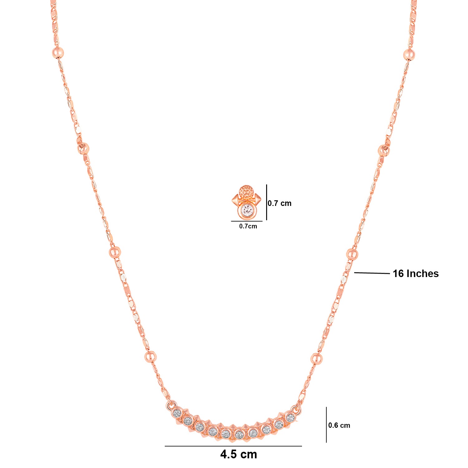 Dual Side Spikes Pendant Set