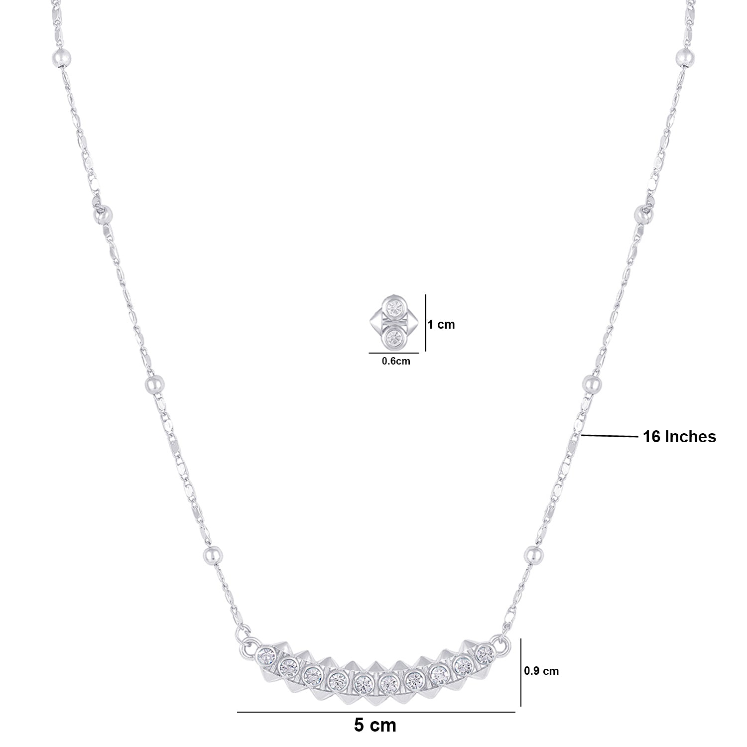 Dual Side Spikes Pendant Set