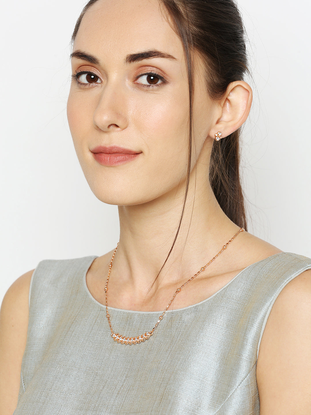 Dual Side Spikes Pendant Set