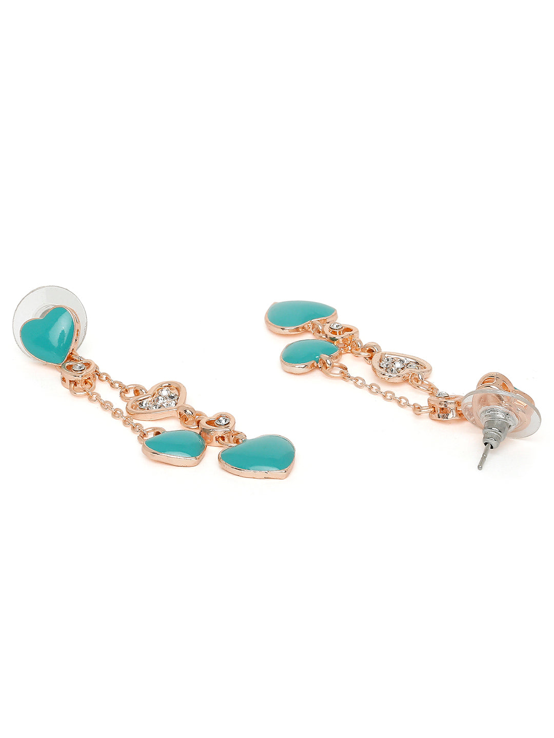 Green Heart Crystal Layered Necklaceset