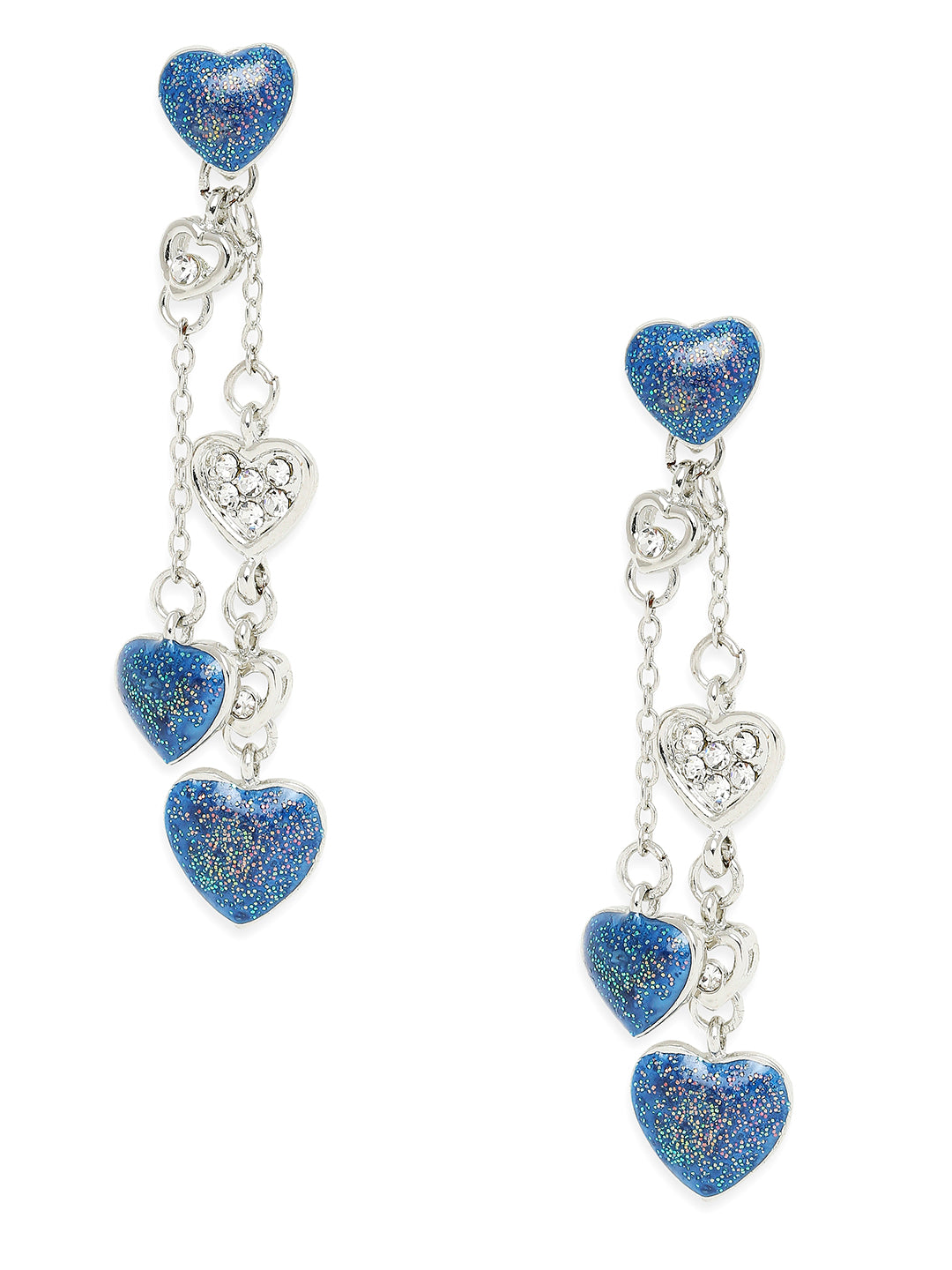 Green Heart Crystal Layered Necklaceset