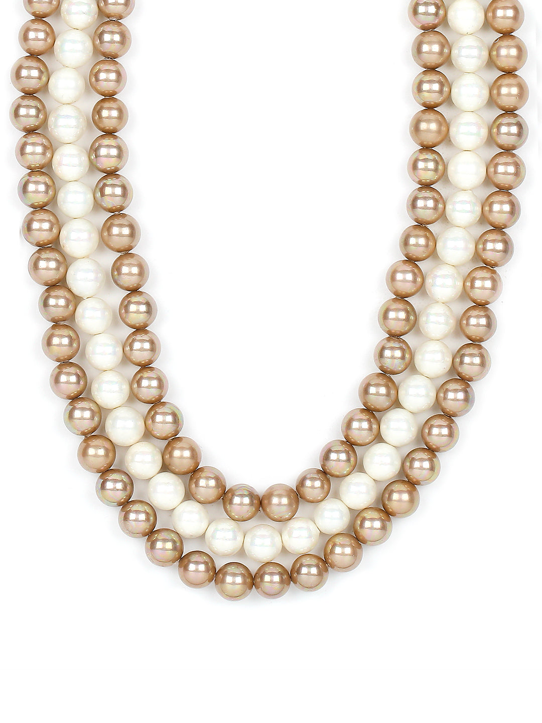 Tripple Layerd Artificial Pearl Necklace