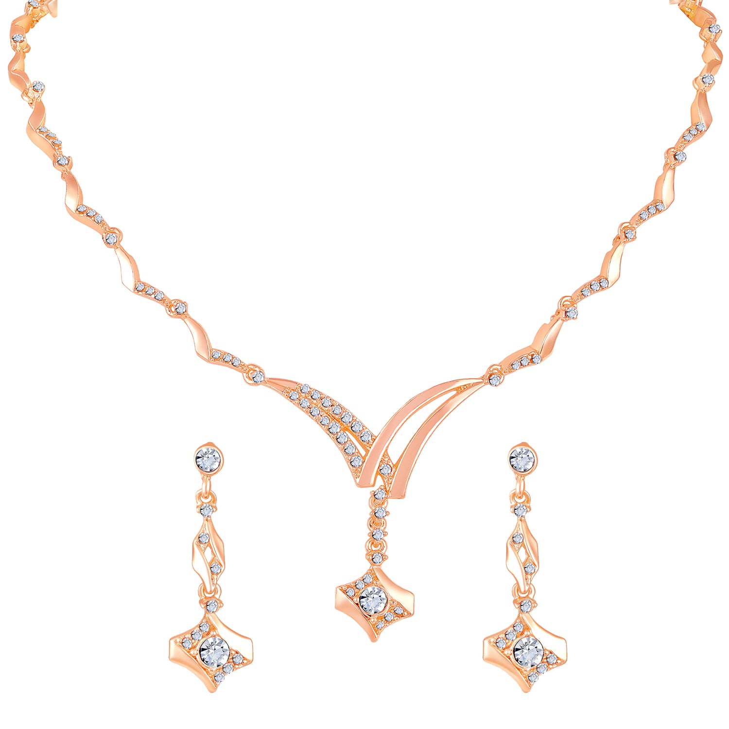 Dazzling Arc Necklace Set