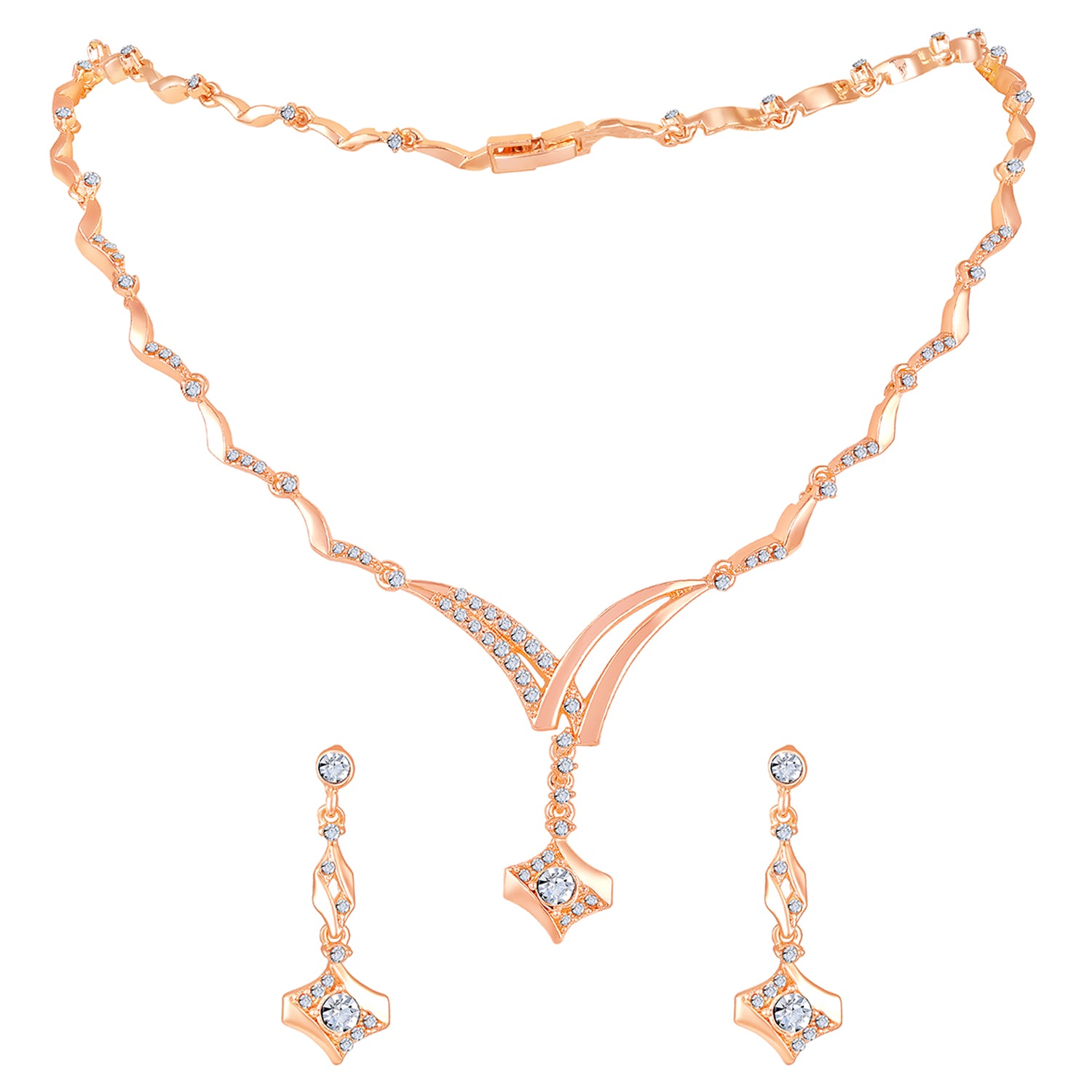 Dazzling Arc Necklace Set