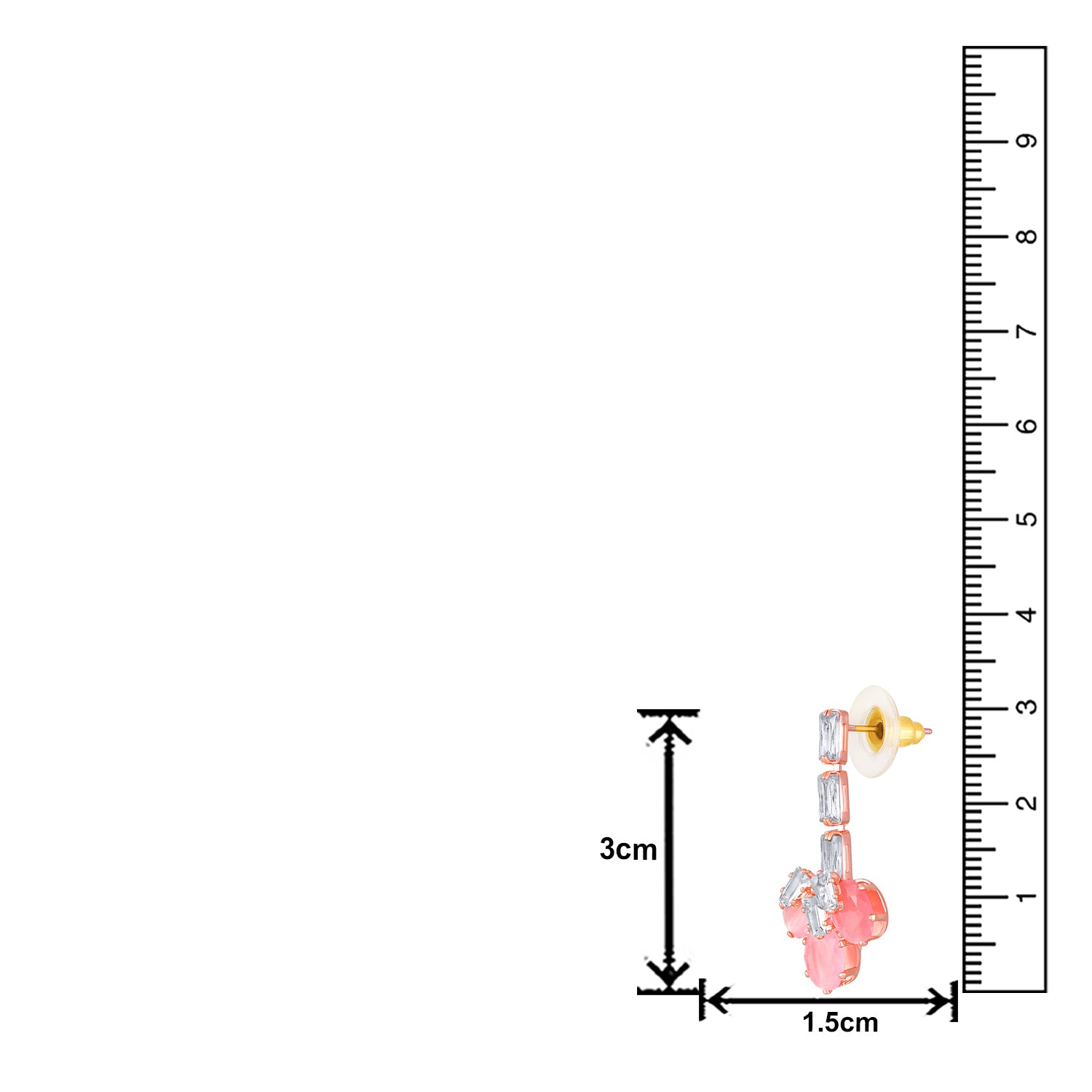 Elegant Floral CZ Necklace Paired with a Pair of Earrings