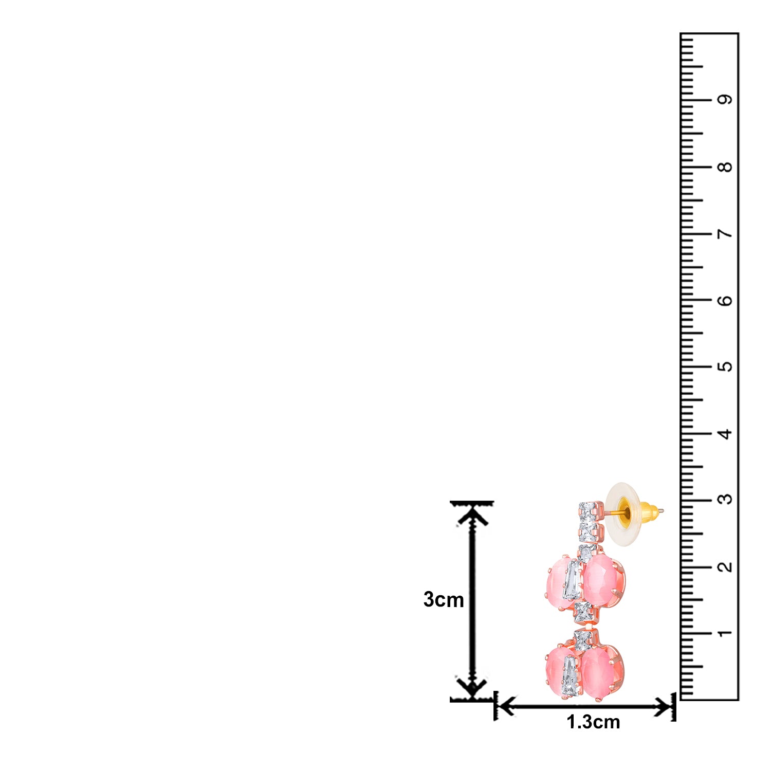 Elegant Floral CZ Necklace Paired with a Pair of Earrings