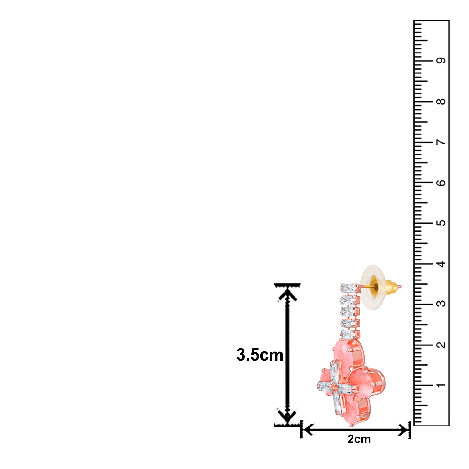 Elegant Floral CZ Necklace Paired with a Pair of Earrings