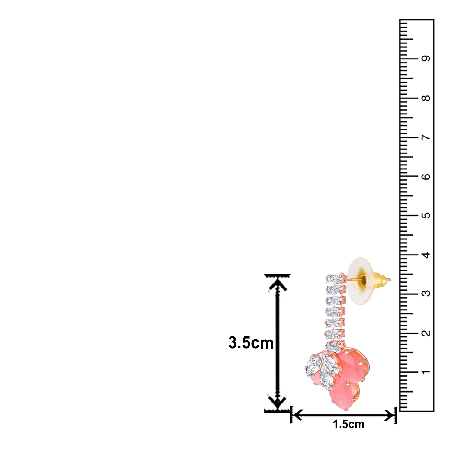 Elegant Floral CZ Necklace Paired with a Pair of Earrings