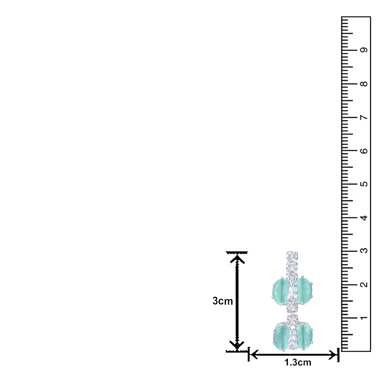 Elegant Floral CZ Necklace Paired with a Pair of Earrings