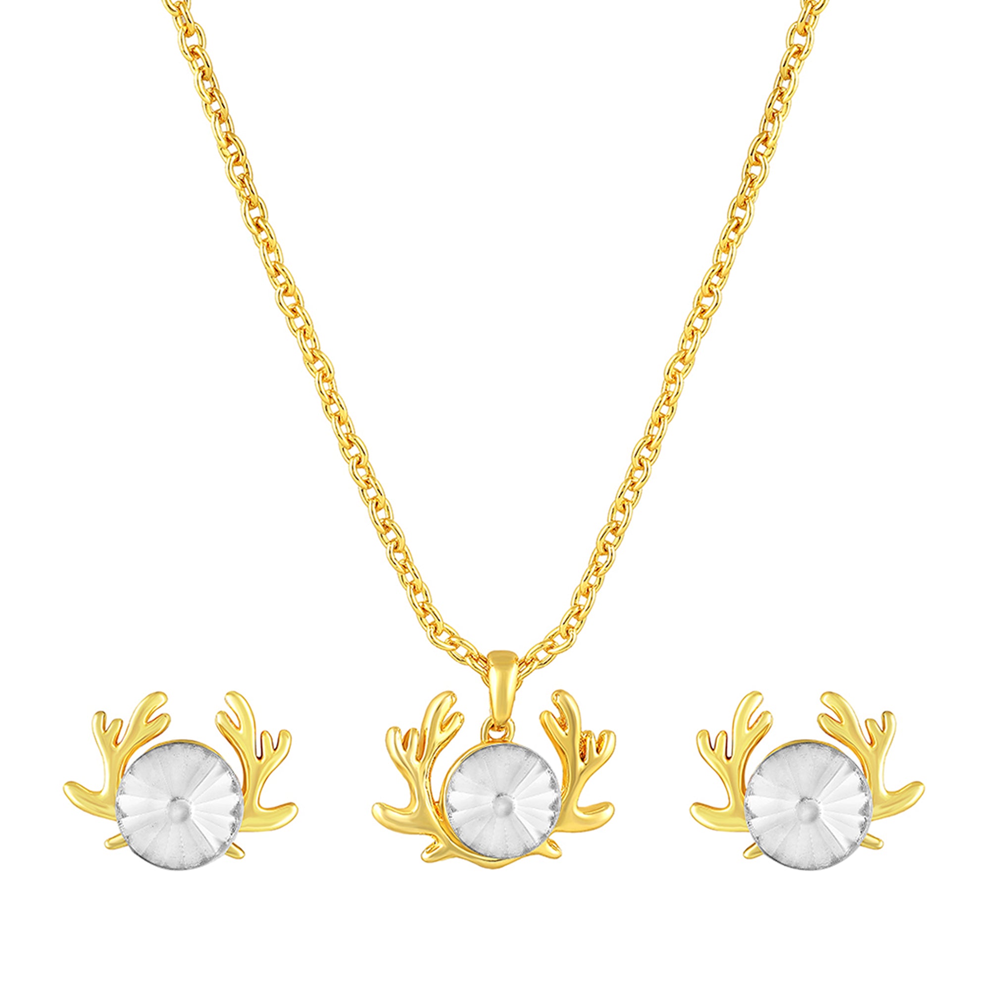 Reindeer-Shaped Necklace Pendant Set