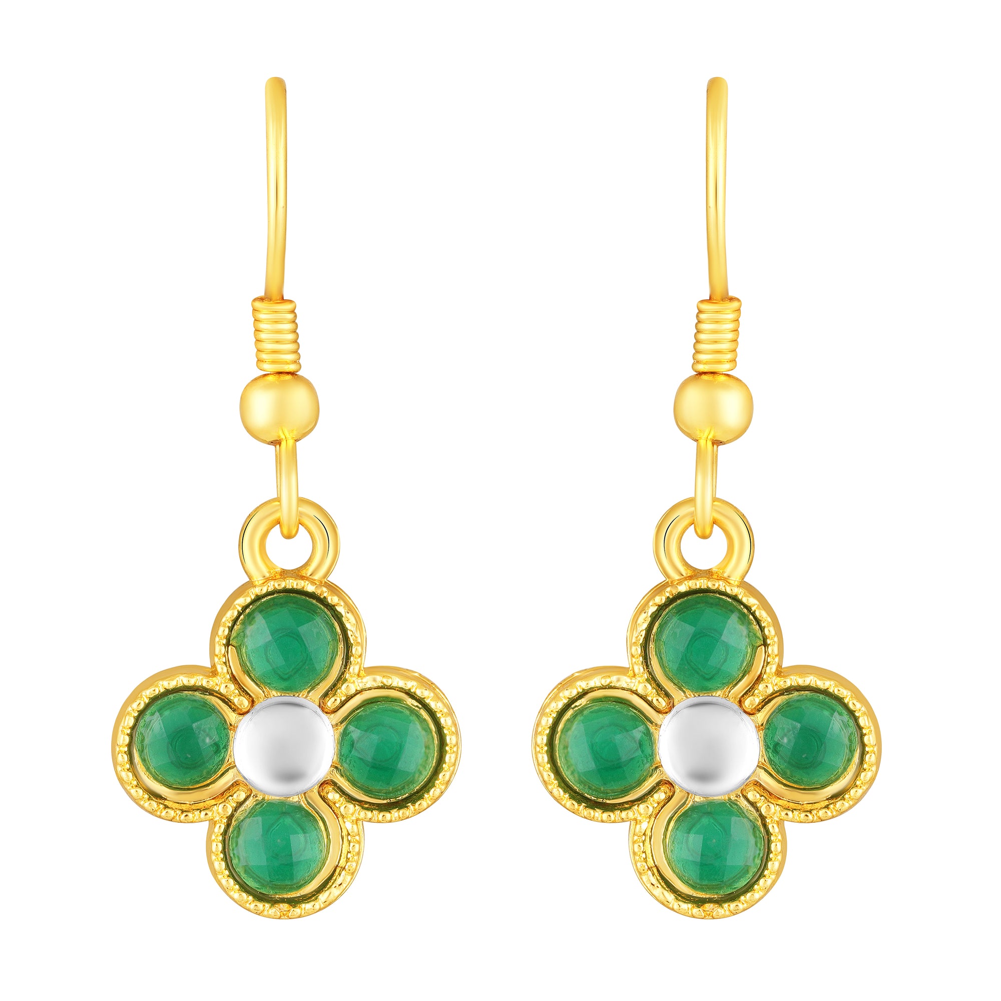 Green Floral Chain Link Jewellery Set