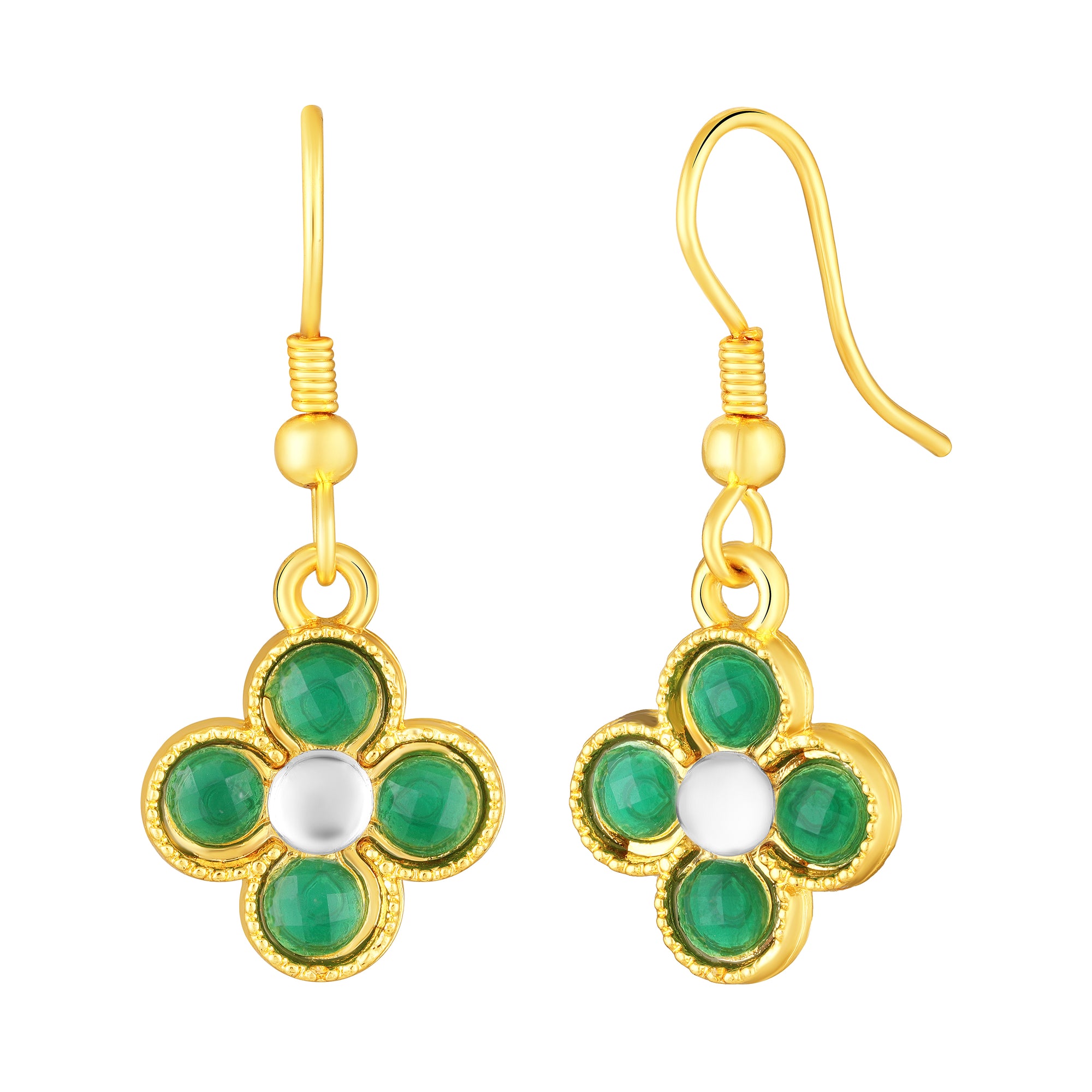 Green Floral Chain Link Jewellery Set