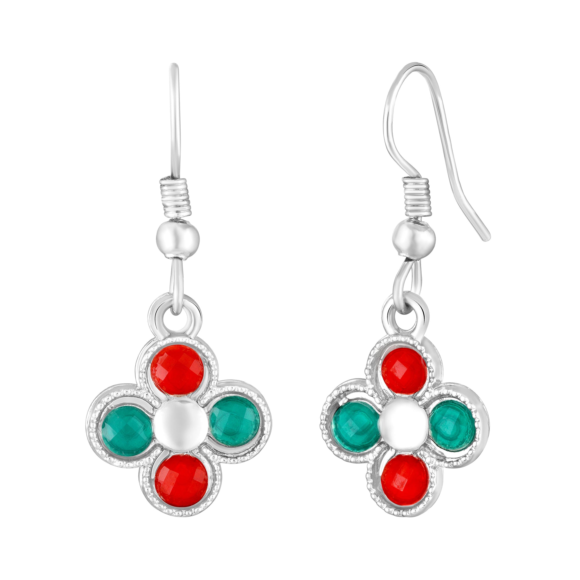 Green Floral Chain Link Jewellery Set