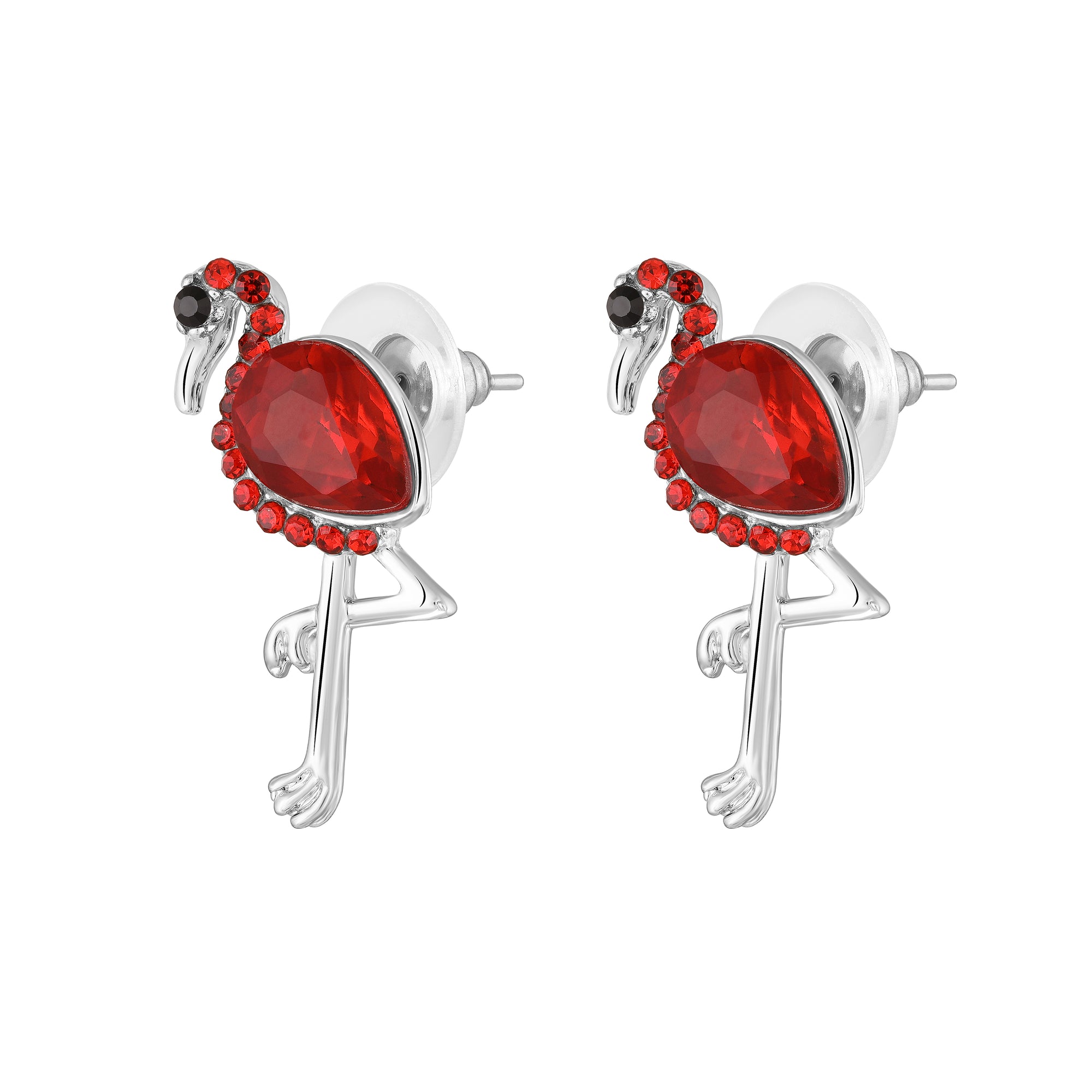 Trendy Swan-Shaped Red Pendant Set