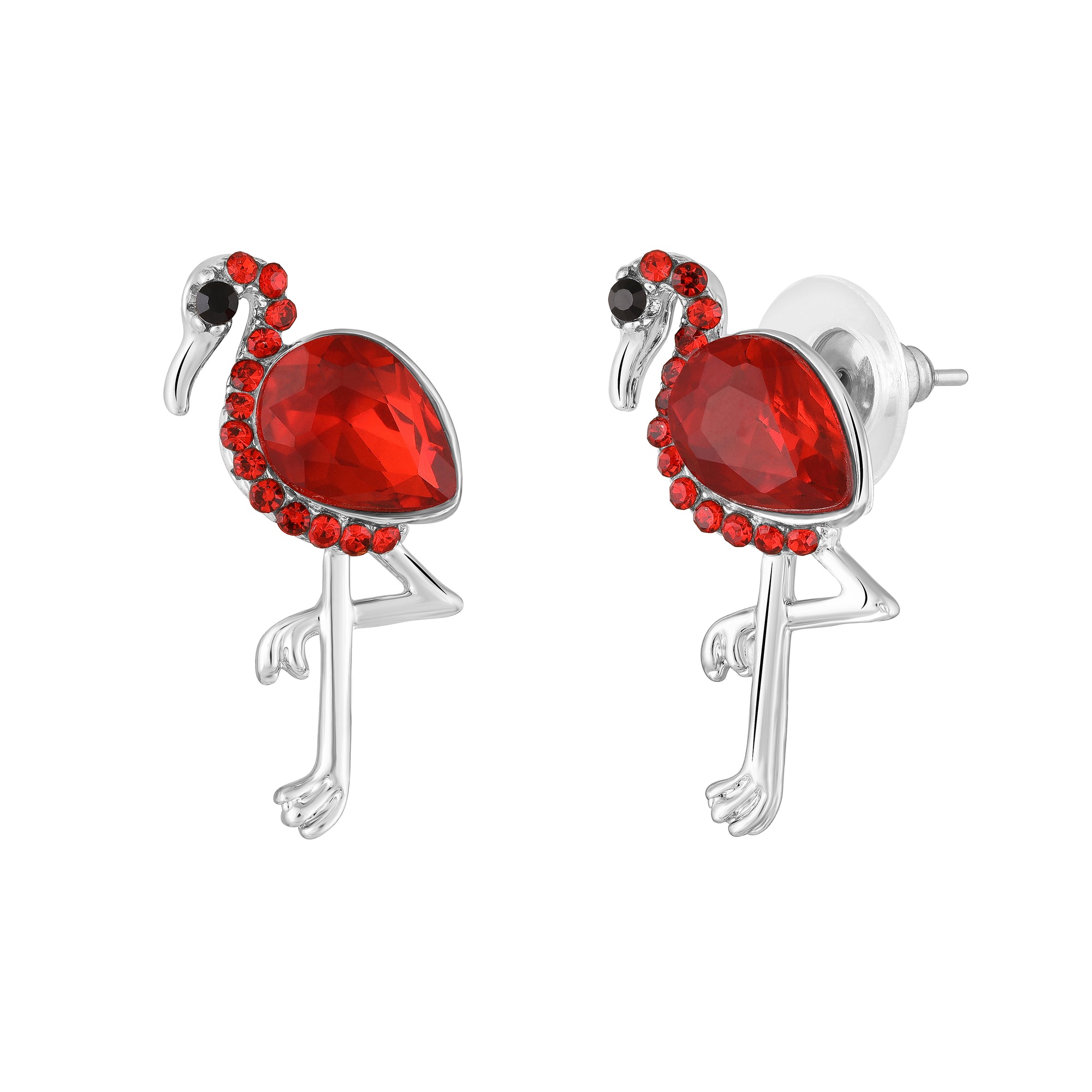 Trendy Swan-Shaped Red Pendant Set