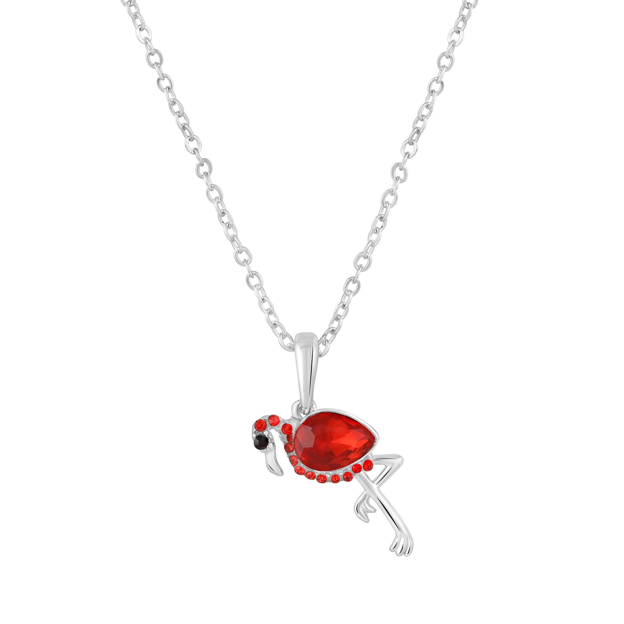Trendy Swan-Shaped Red Pendant Set